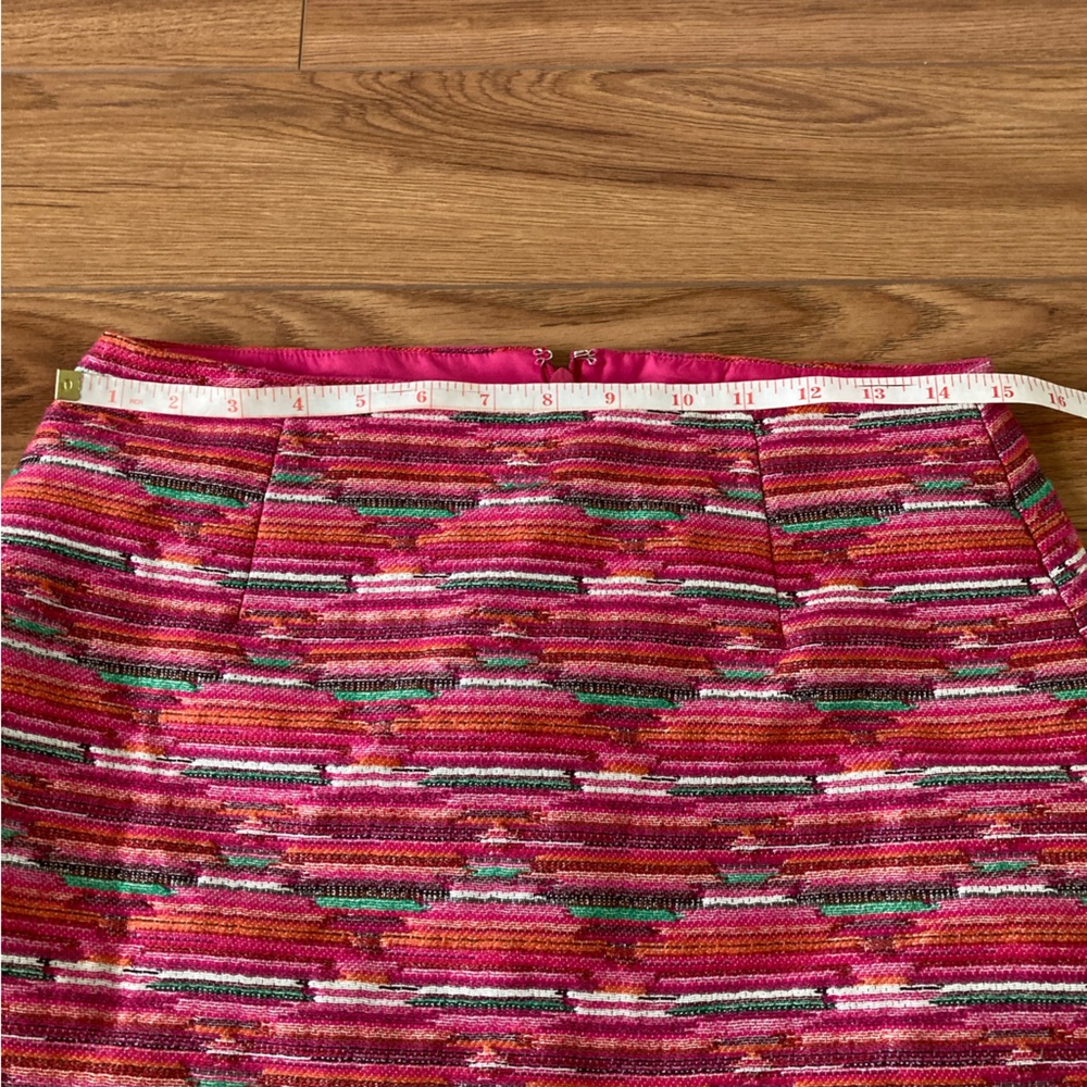 LOFT Pink Patterned Mini Skirt Size 4 - Picture 5 of 7